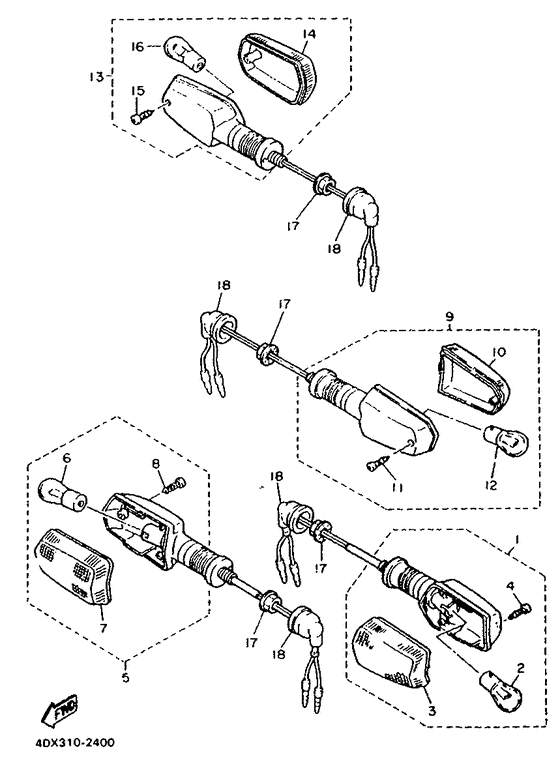 FZR400RR Поворотники