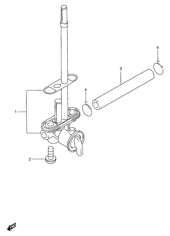 RMX250 Топливный кран
