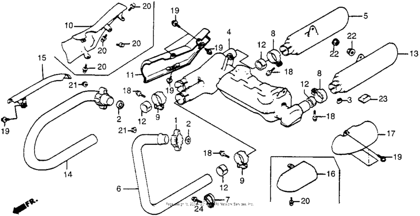 Vt500c muffler