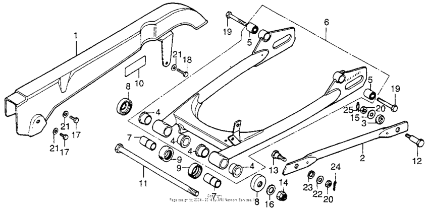 Swingarm + chain case