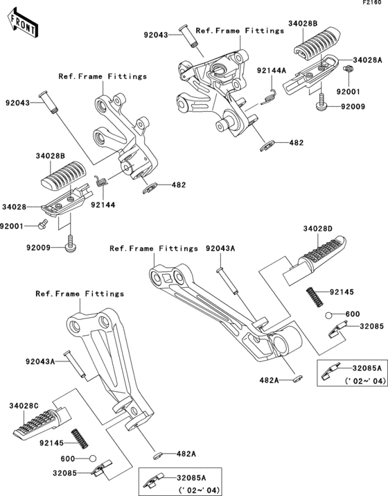 ZX1200 Подножки
