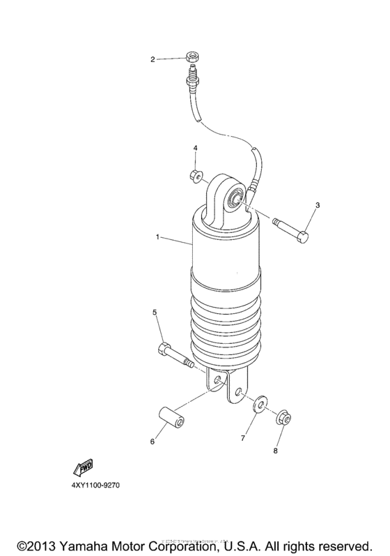 XVZ1300TFM Задняя подвеска