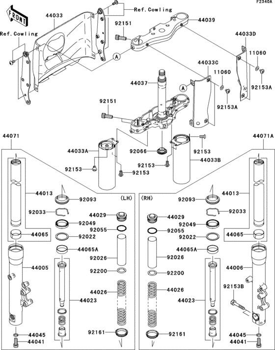 Front fork(d7f/d7fa/d8f/d8fa)