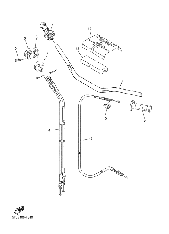 Steering handle & cable