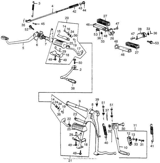 Brake pedal + stand + step
