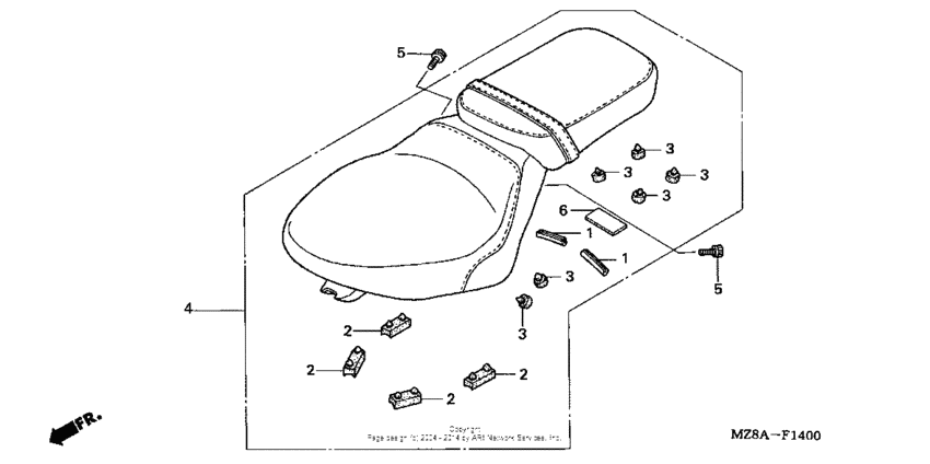 VT600CD Сиденье