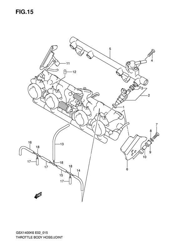 Throttle body hose/joint
