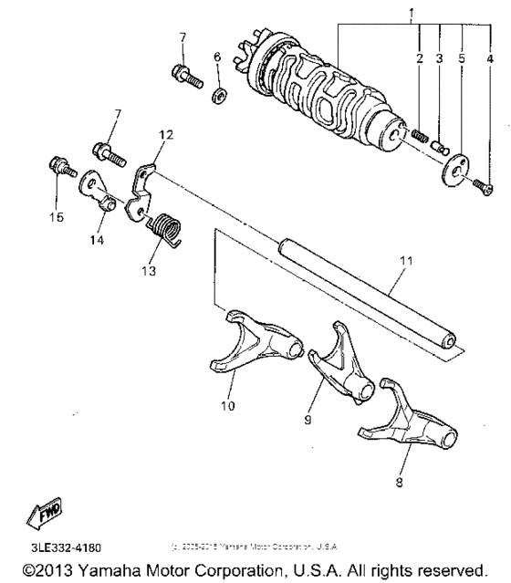 FZR1000FC Вилки переключения