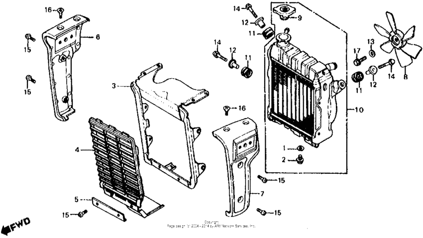 Radiator + cooling fan
