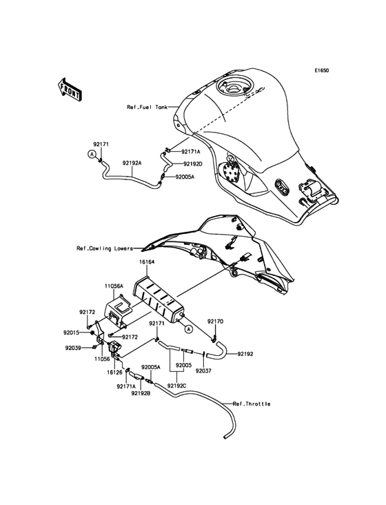 ZX1000 Топливная система