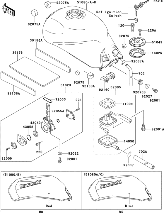 Fuel tank(1/2)(zx1100-e1)