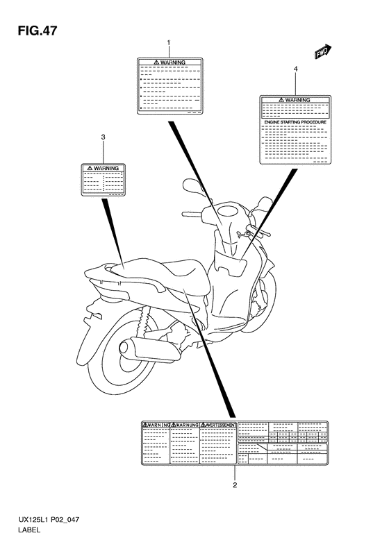 Label parking brake