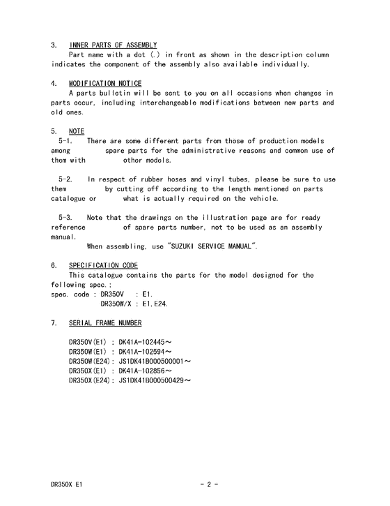 DR350 Catalog preface