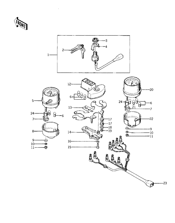 Meters/ignition switch