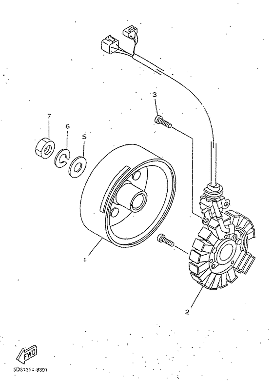 YP125R Генератор
