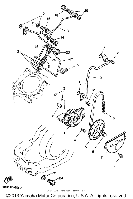 XV1100W Масляный насос