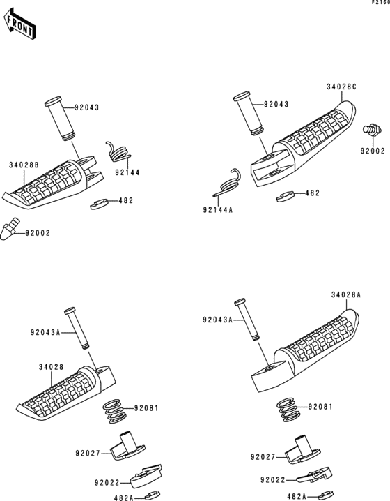 ZR750 Подножки