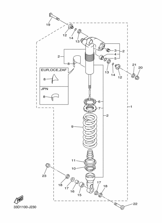 YZ450F Задняя подвеска