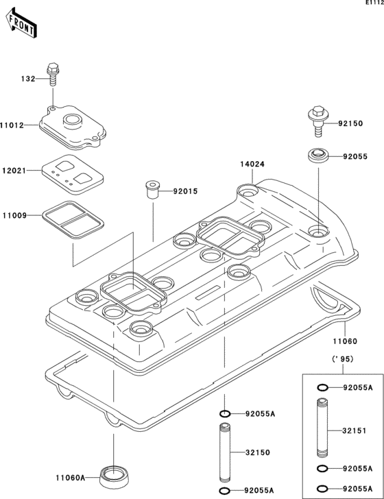ZX750 Крышка головки цилиндров