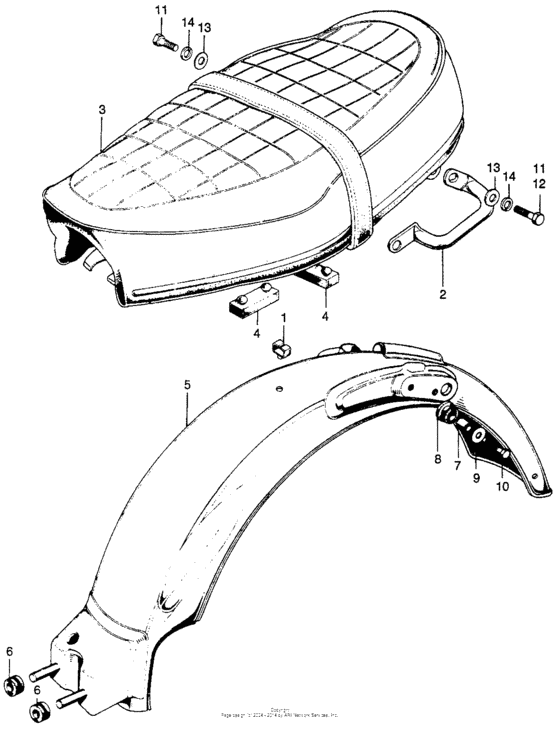 Seat + rear fender