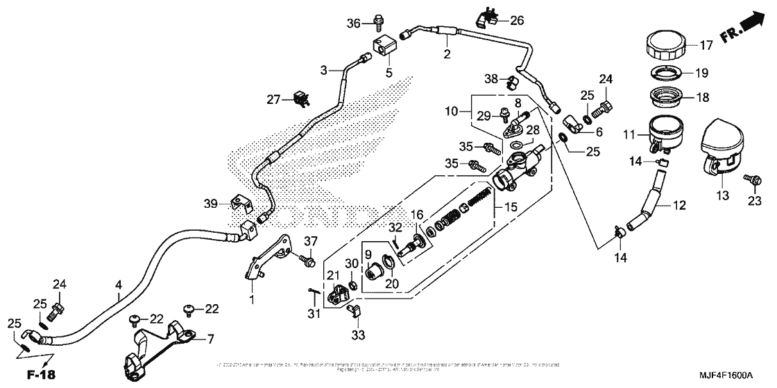 CTX700N Rear Brake Master Cylinder (1)