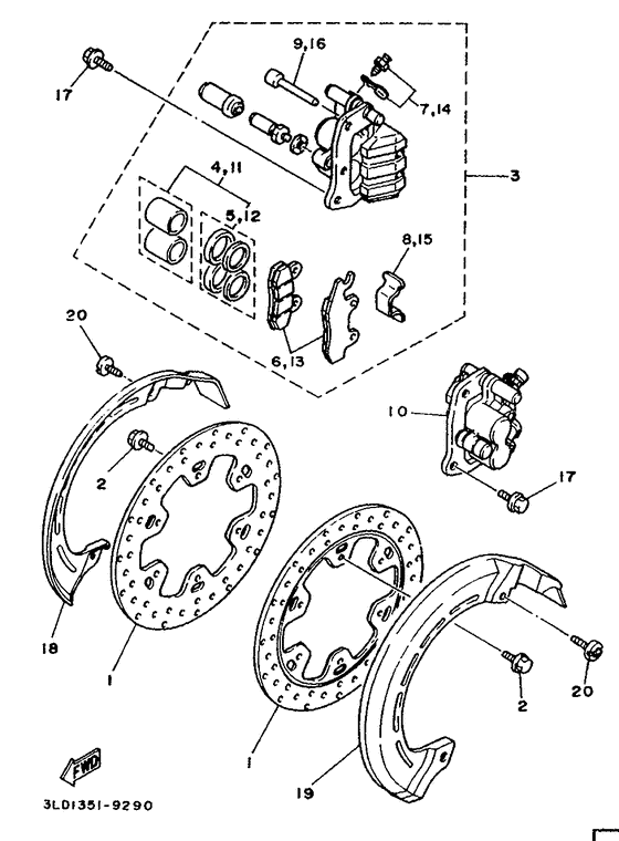 Front brake. caliper