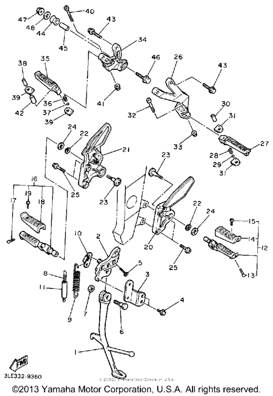 FZR1000BC Подножки