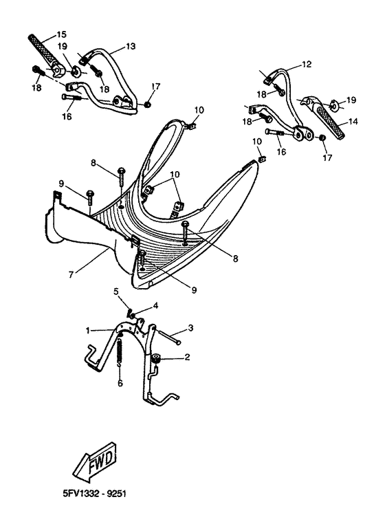 YH50 Support. repose-pieds