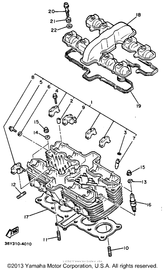 FJ1200SC Головка цилиндров