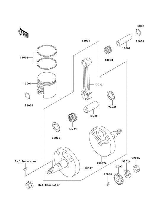Crankshaft/piston