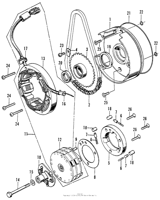 Starting clutch + alternator