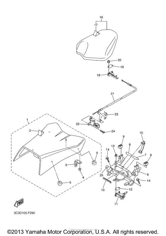 FZS10YCL Сиденье
