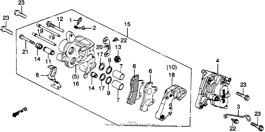 Front brake caliper 82