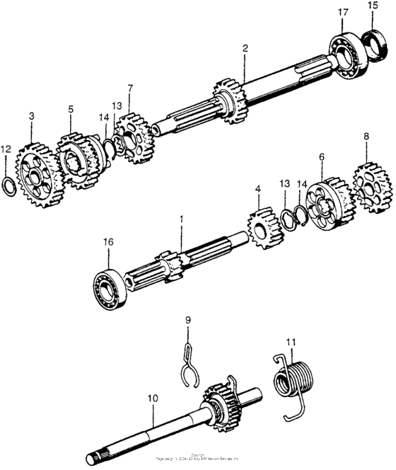 Transmission + kick starter