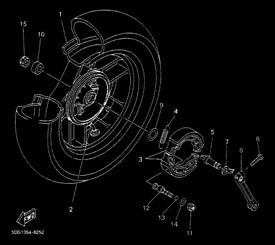 Rear wheel complete assy