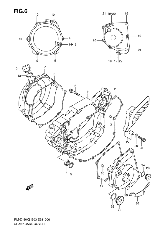 Crankcase cover ass`y  (v