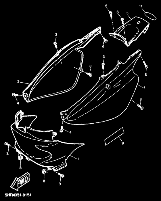 CW50RS Боковые обтекатели