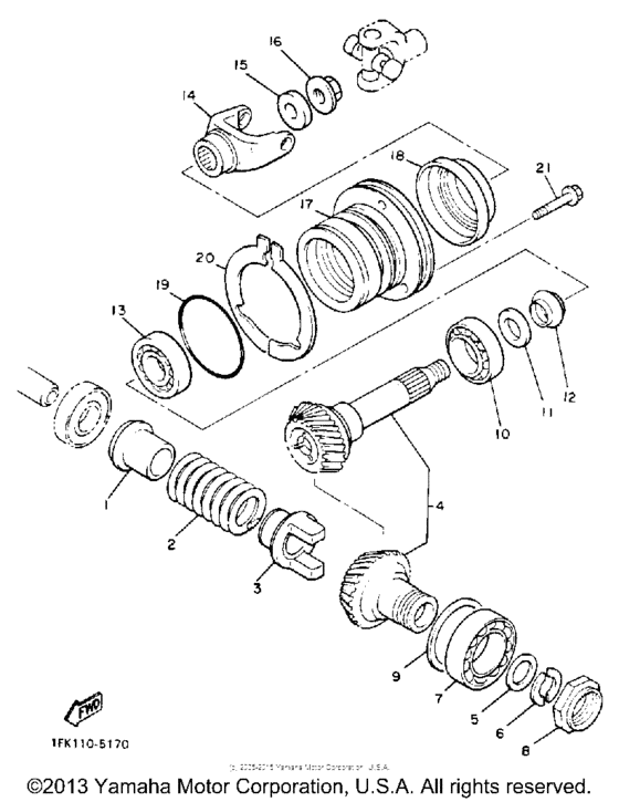 XVZ13DEC Промежуточный ведущий вал