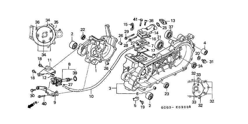 Crankcase/oil pump