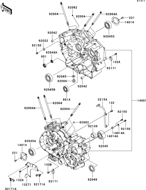 VN900 Картер двигателя