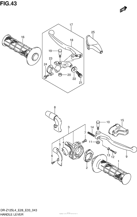 Handle Lever (Dr-Z125Ll4 E28)
