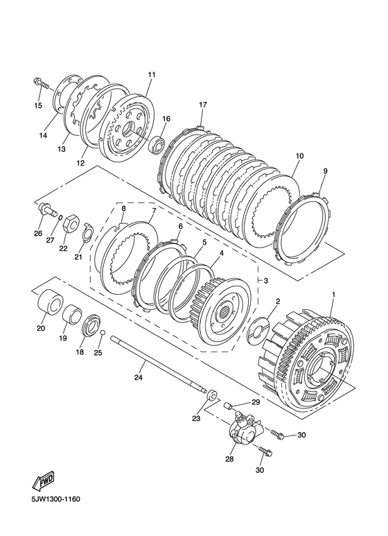 FJR1300A Сцепление