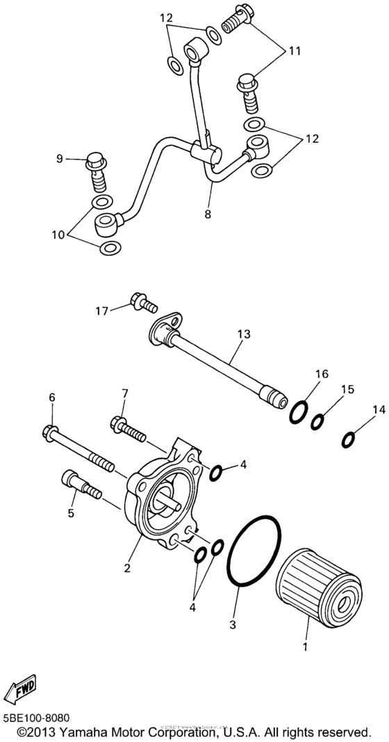 WR400FL Масляный фильтр