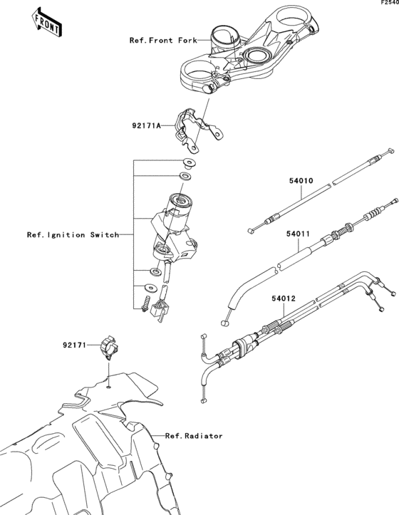 ZX600 Тросы управления