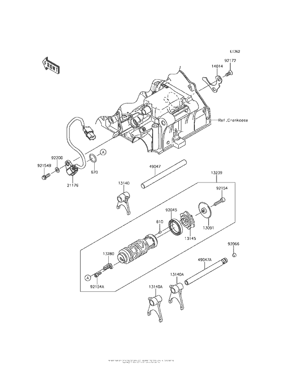  Валы и вилки переключения передач