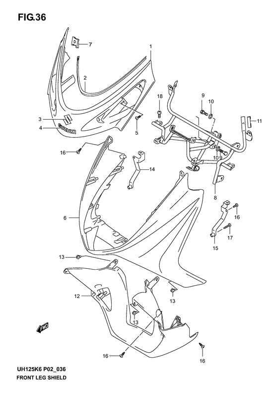 Front leg shield