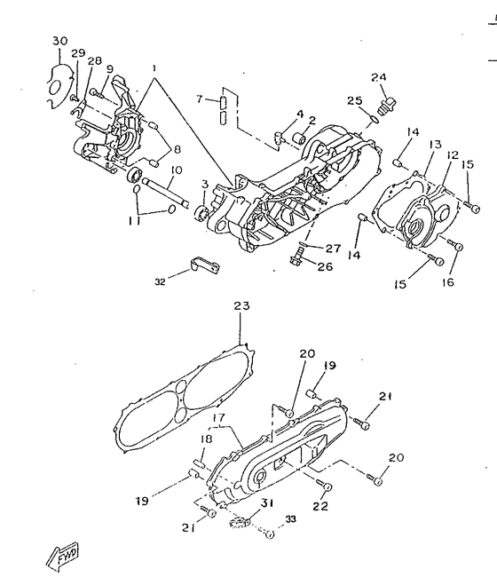 CW50RS Картер двигателя