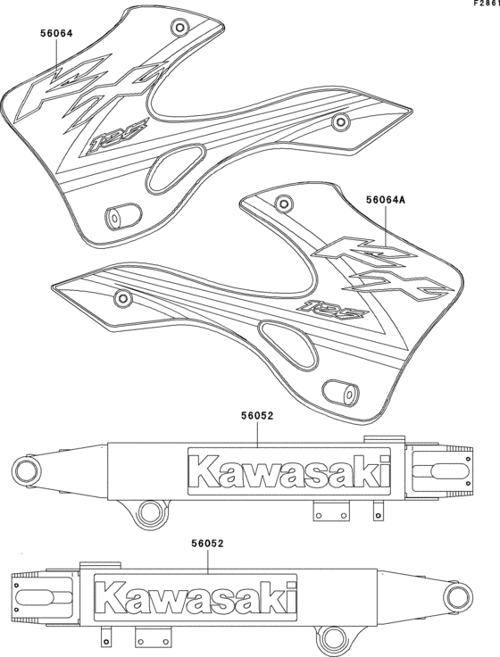 KX125 Наклейки