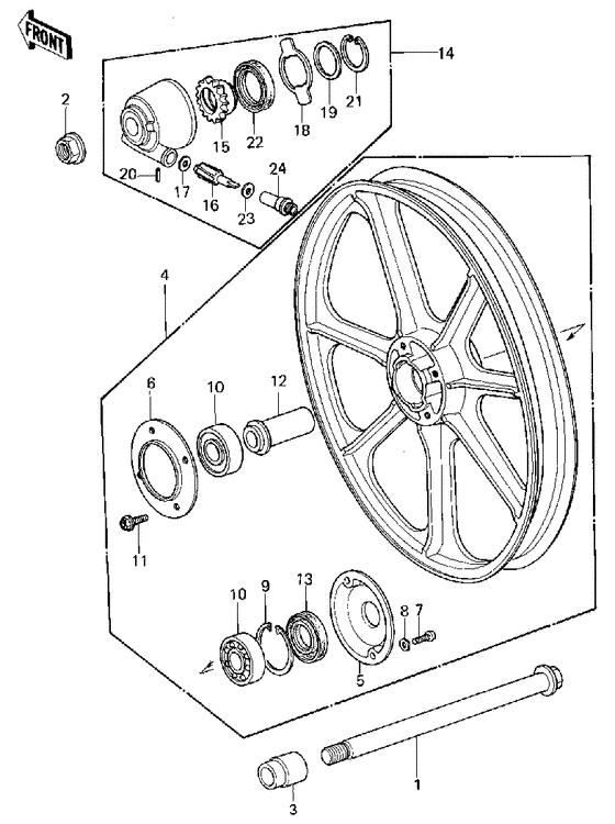 Front wheel/hub