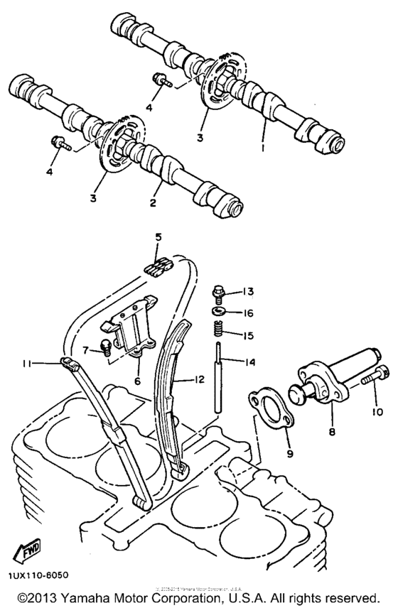 FJ1200SC Цепь механизма газораспределения